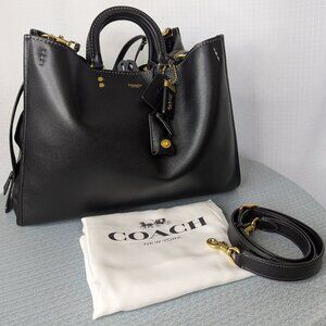 Coach Rogue 40 – Black Glovetanned Leather Carryall | 1941 Collection | NWOT